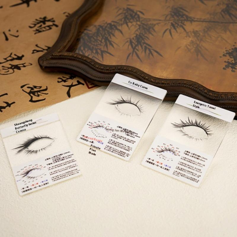 1Pcs False Lash Trial Card Kit Professional Try-On Effect Lashes Style Display Board Lash Extensions Supplies Fake Lash Card