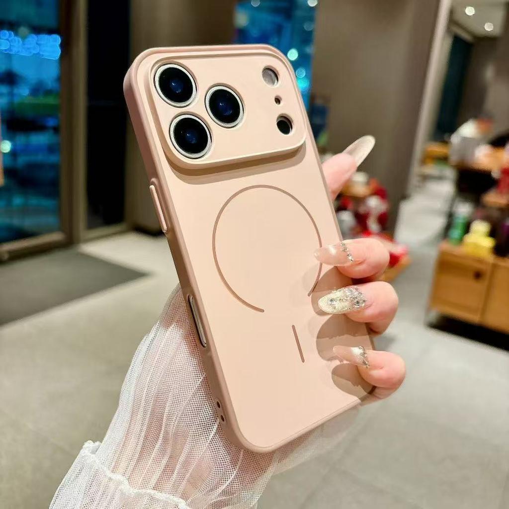 Luxury Matte For Magsafe Magnetic Phone Case For iPhone 17 16 15 14 13 12 Pro Max 16 Plus Air Wireless Charging Shockproof Cover