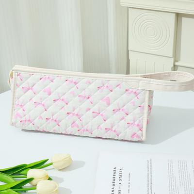 Cute Quilting Cotton Hair Dryer Storage Bag with Handle Dustproof Curler Storage Bag Portable Soft Carrying Case for Travel