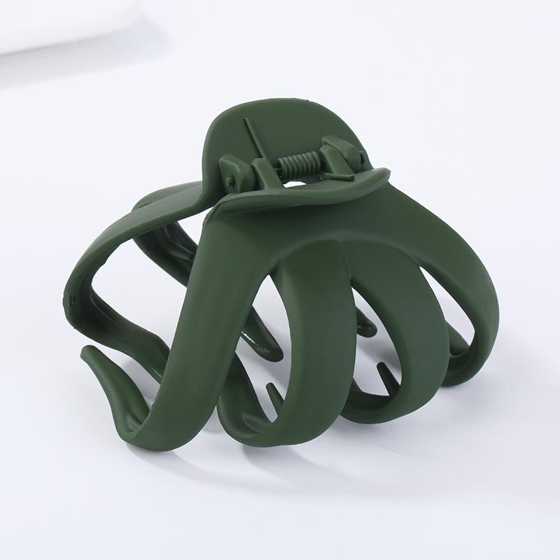 Pinzas para el pelo de pinza de cangrejo geométricas para mujeres y niñas Pinzas de cangrejo para el pelo de metal Forma de Luna Pinza para el pelo Pinza de pelo Color sólido Accesorios para el pelo de tamaño grande