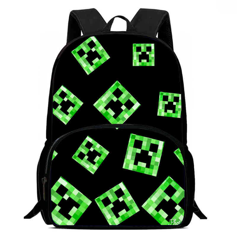 Minecraft Printed Backpack Children'S Elementary School Bag