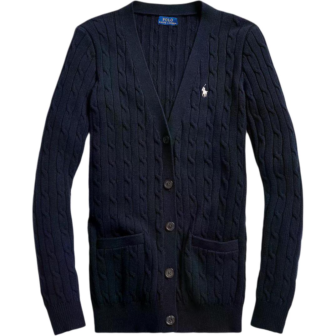 

Polo Ralph Lauren FW25 Трикотажный свитер с принтом и вышивкой, однобортный, с V-образным вырезом, с длинным рукавом, женский свитер WMPOSWEN6820220-400 XS