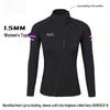WEZHO 1.5mm Women's Long Sleeve Split Wetsuit Top