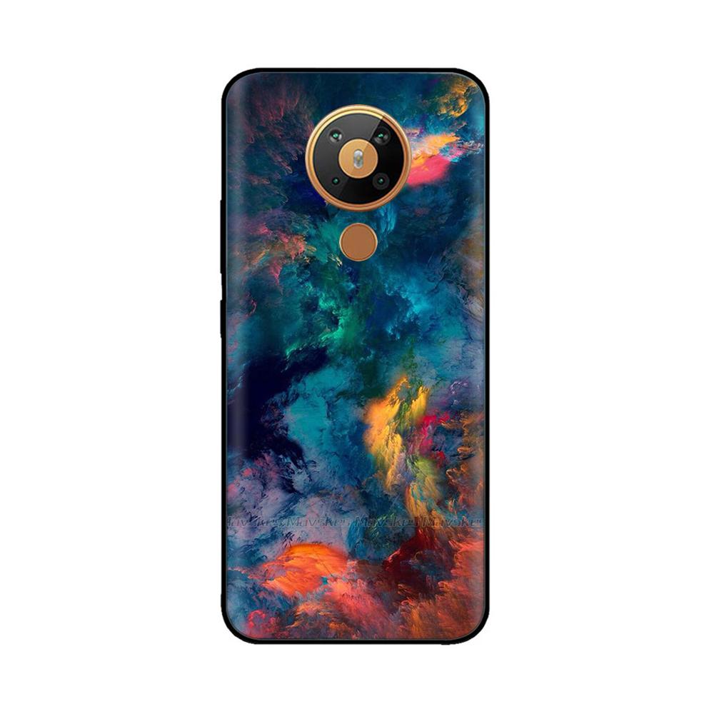 For Nokia 5.3 Silicone Case Soft Tpu Back Cover for Nokia 5.3 3.4 Bumper Printed Silicon Case for Nokia3.4 Nokia5.3 Phone Flower