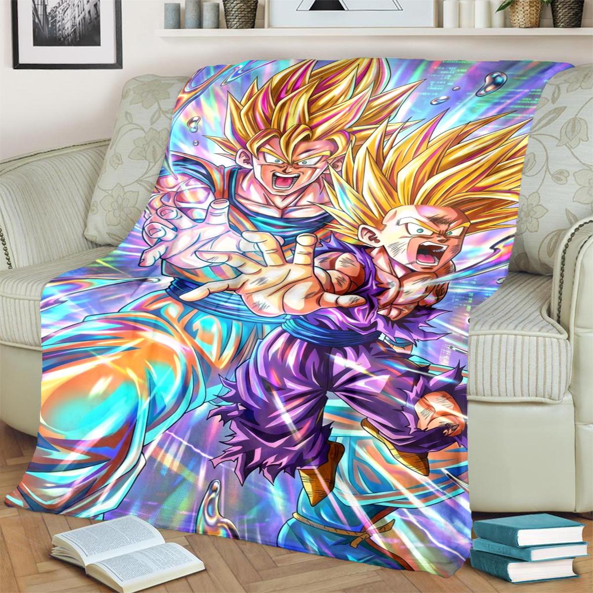 

Dragon Ball! Flannel Throw Blanket Comfortable Warm for Bedrooms, Sofas, Beds, Chairs, Picnics, Travel 75x90cm