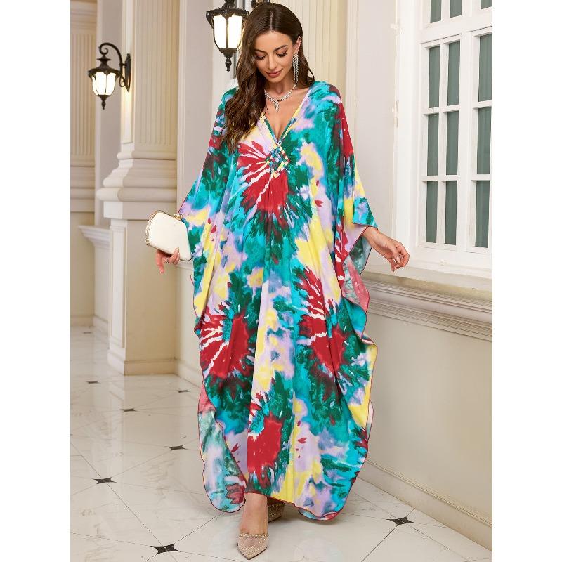 2025 New European and American Beach Dress Women's Loose Robe Bikini Blouse Sunscreen Clothing