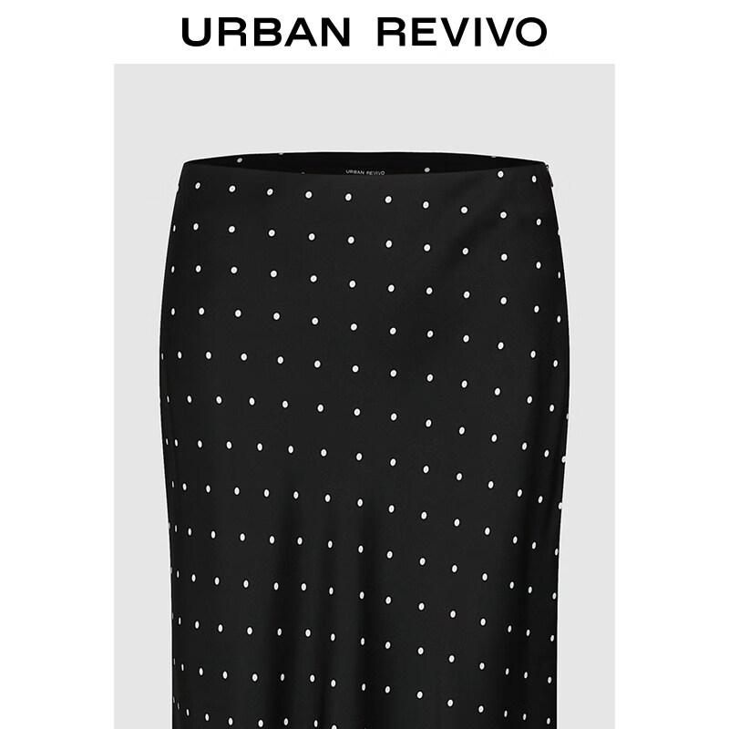 UR Women's Retro Polka Dot High Waist Fishtail Skirt