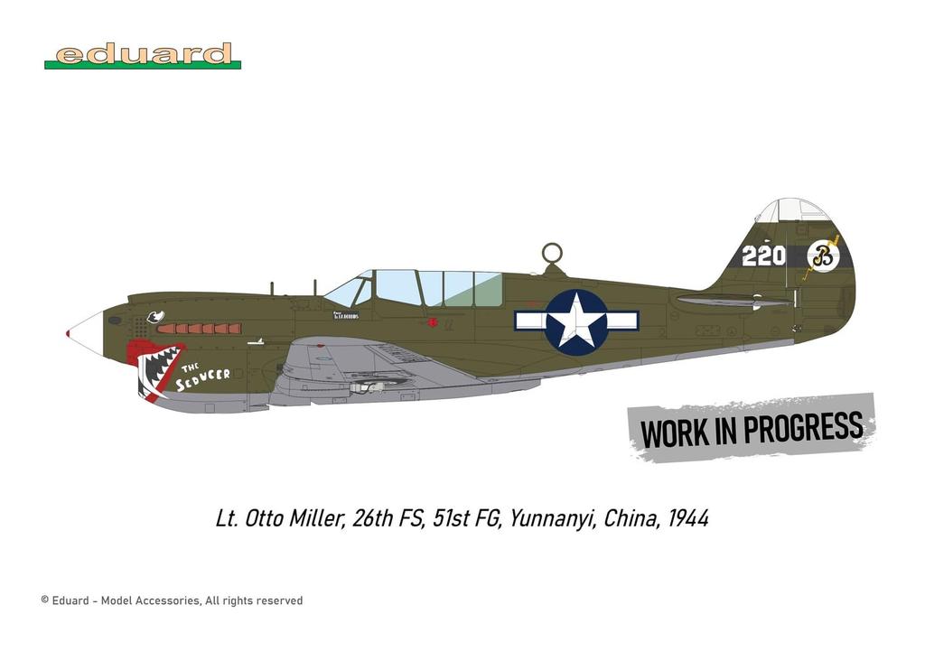 Eduard Dual Combo Royal Class Warhawk Plastic Model Kit EDUR0025 1/48 P-40N (Airplane)