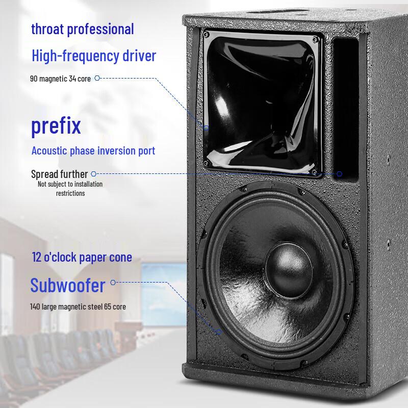 SAST KP12V 12-inch Professional Passive Stage Speaker CN Plug (adapter Included)