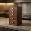 Walnut Wood Desktop Drawer Cabinet Long-Lasting for Tea Table
