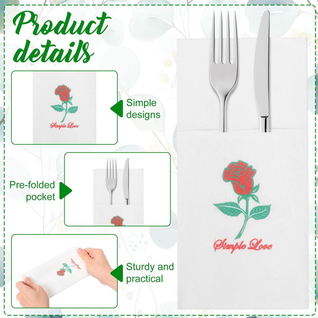 100Pc Linen Feel Paper Napkins Elegant Paper Napkins Multipurpose Safe Linen Feel Napkin for Wedding Silverware Party Restaurant