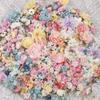 Silk Artificial Flower Head Artificial Mini Silk Fake Flowers 3cm-10cm Random Mix DIY Wreath Craft