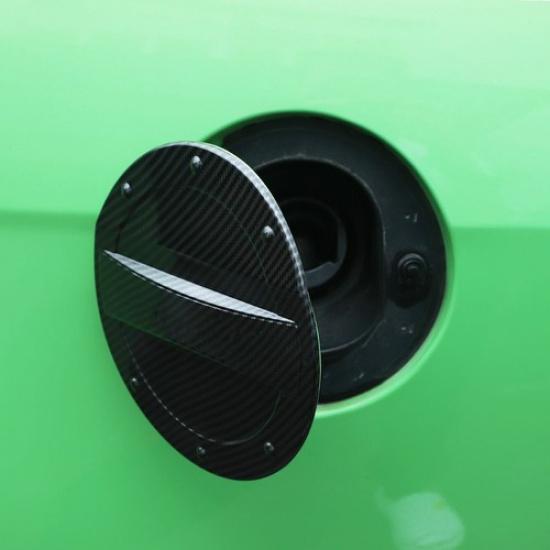 Car Filler Fuel Door Tank Gas Cap Cover Trim Carbon Fiber For Ford Mustang 10-14