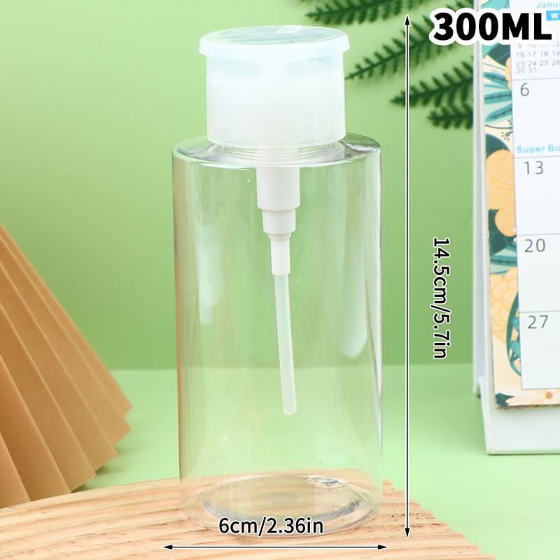 100/150/200/300ml Refillable Empty Press Pump Bottle Dispenser Liquid Container Remover Cleaner Polish Makeup Manicure Tool