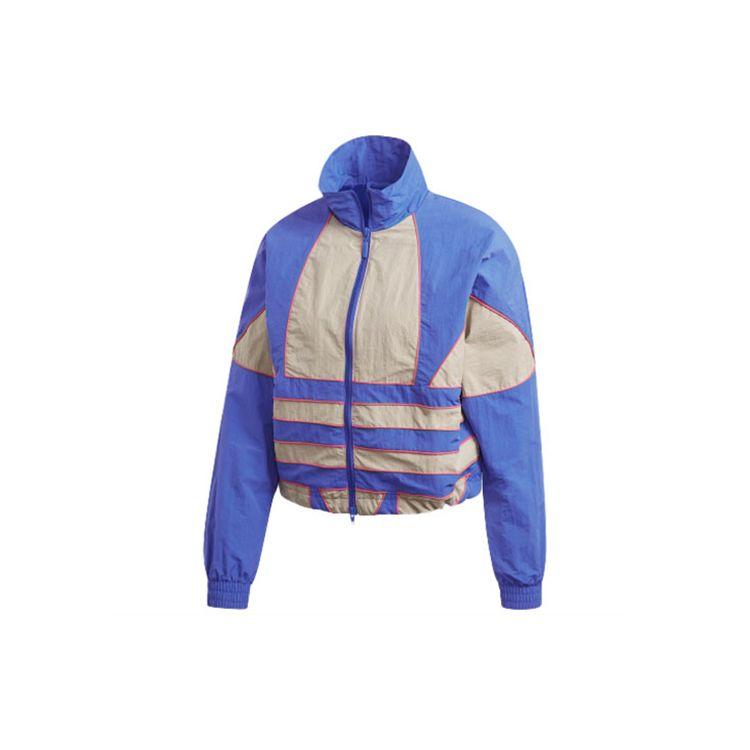 

Adidas Originals Big Trf Tt Color Block Logo Sports Jacket Women Jackets Blue GD2276 M