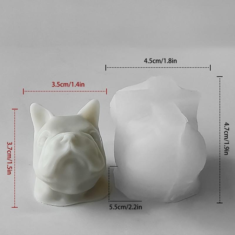 Dog Head Candle Mold DIY Aromatherapy Candles Casting Molds Handcrafted Epoxy Resin Ornaments for DIY Enthusiasts