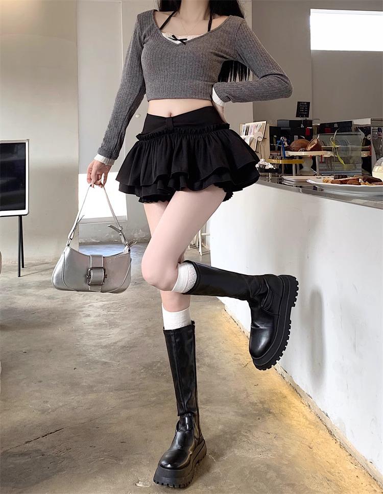 White Puffy A-line High Waist Ballet Style Mini Skirt for Women - Summer 2025 Design