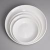 Gourou Biały Ceramiczny Okrągły Talerz Obiadowy 16-calowy
