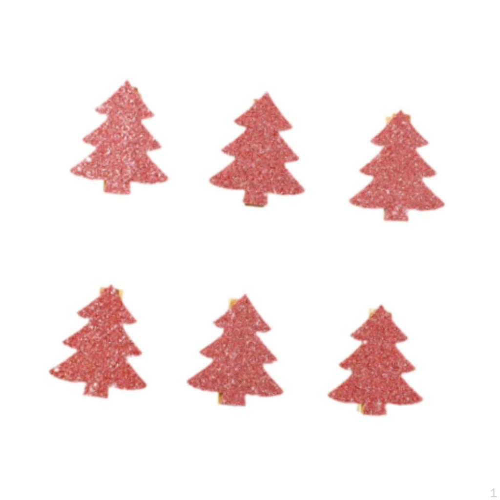 6 kusů přívěsků na vánoční stromek, dřevěné štítky, ozdoba pro festivalovou atmosféru