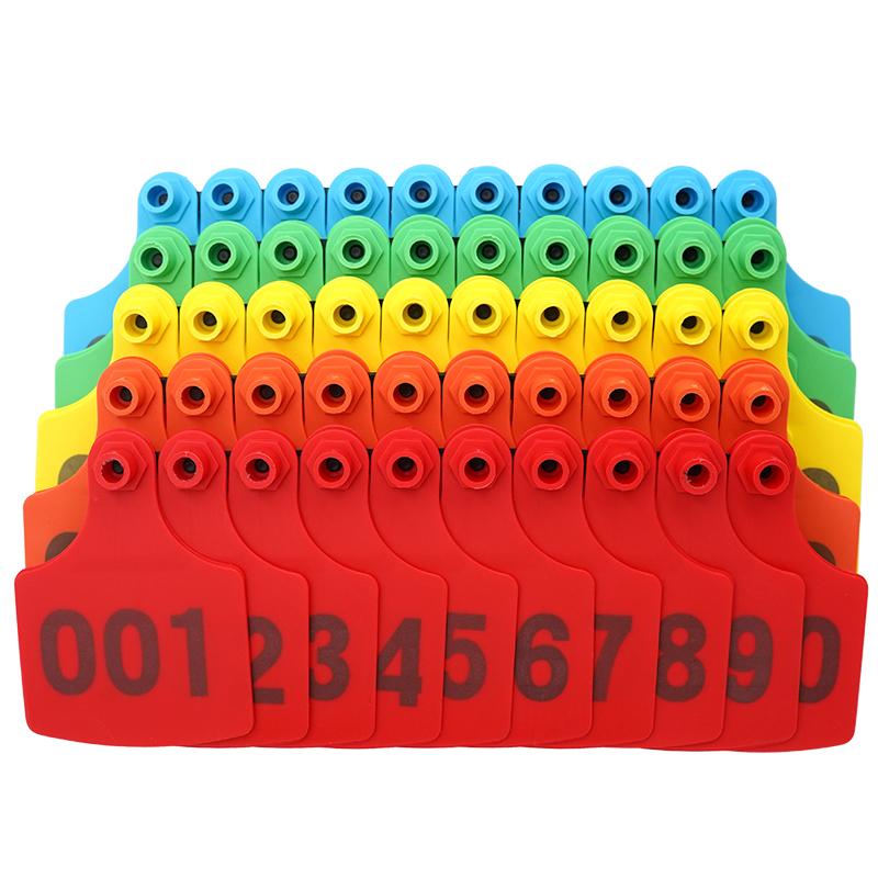 

100 шт. Бирка для уха коровы Идентификационная карта со словом Табличка для животных 105x75мм Серьги с медной головкой для уха коровы Оборудование зелёный