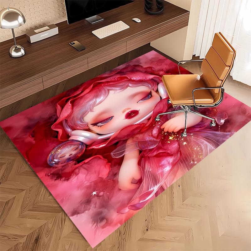 Skullpanda Print Area Rug - Soft,Washable Non-Slip Indoor Mat,Living Room,Home Office Decorative Rug