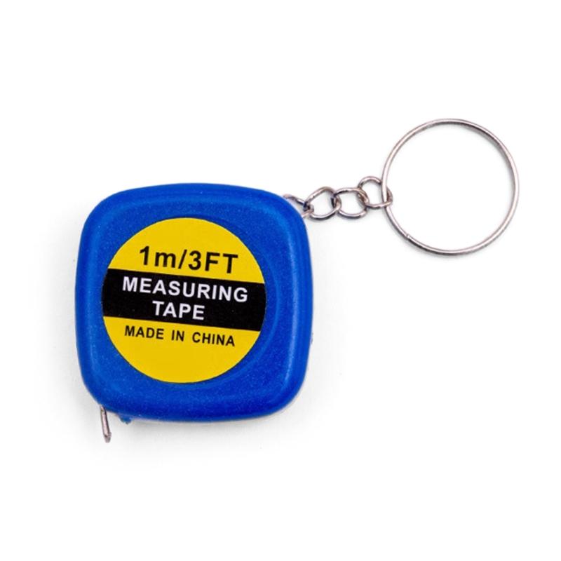 

Portable Tape Measure 1m Long Small Size Pocket Size for Daily Measurements ABS Shell Auto Retractable Function синій