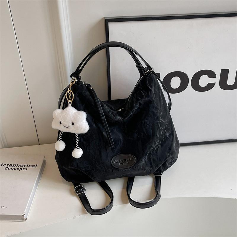 Urban Minimalist Pu Tote Bag With Zipper Pockets For Daily Use