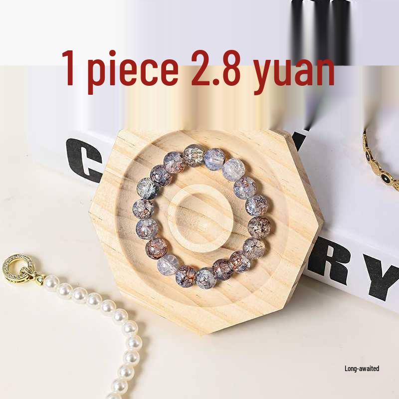 Handmade Solid Wood Jewelry Display Tray for Beads and Bracelets