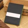 Men's Sophisticated Black Genuine Leather Wallet With Silver Money Clip And Card Holder