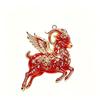 2D Flat Goat Hanging Ornament Acrylic Shining Goat Pendant Simulation Artificial Rhinestone Christmas Tree Ornament Bag Charms