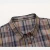 Women's Plaid Color Weave Pima Cotton Button-Up Long Sleeve Shirt - Autumn/Winter Collection, Style FSY51266