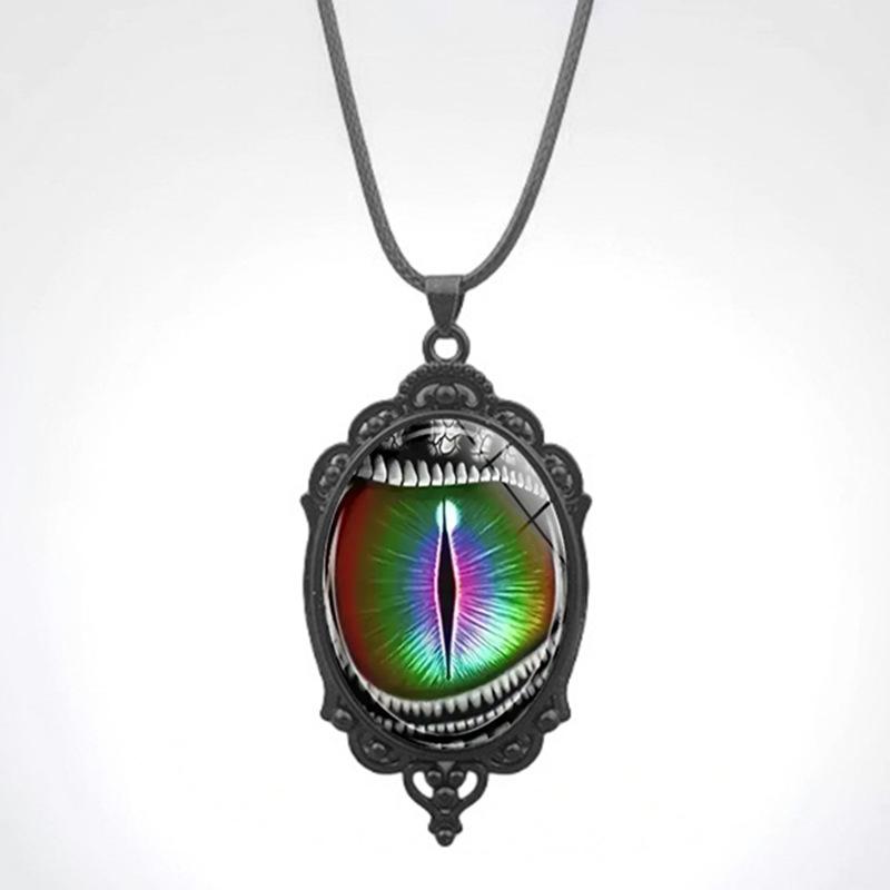 Dragon Eye Pattern Oval Women's Jewelry Retro Small Gift Pendant Necklace