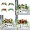 Artificial Flower Swag Decorative Swag for Wedding Ceremony Sign Wedding Reception Backdrops Party Table Decoration