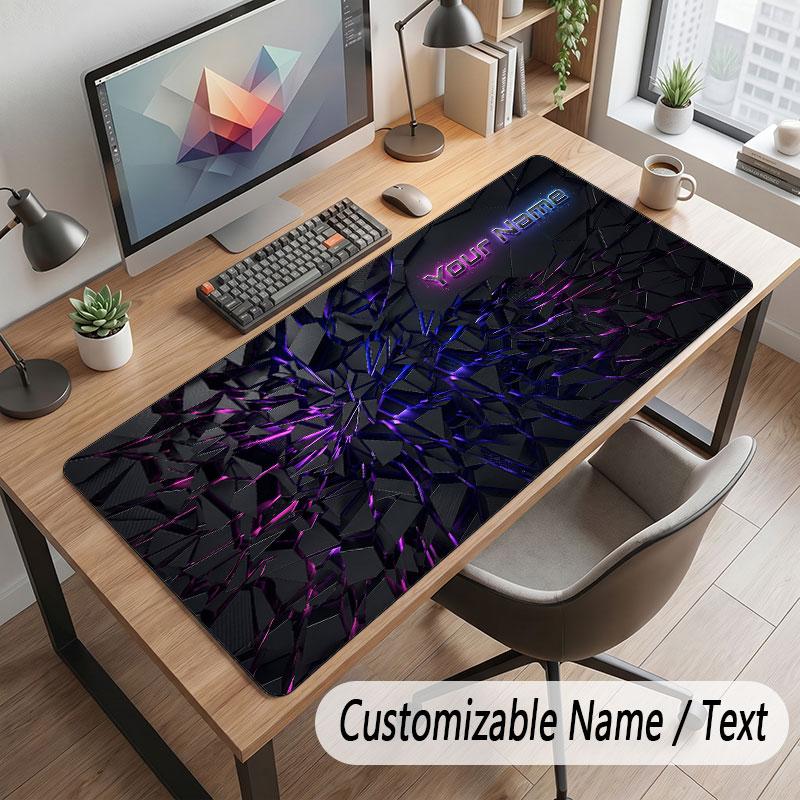 Christmas Winter Theme Customized Mouse Pad Personalized Print Name Text Desk Mat For Home Office Table Decor