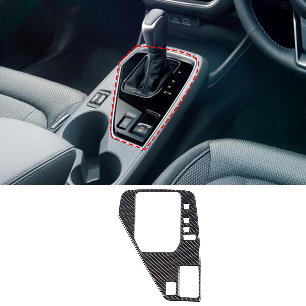 RHD Carbon Fiber Center Gear Shift Panel Cover Trim For Subaru Crosstrek -24