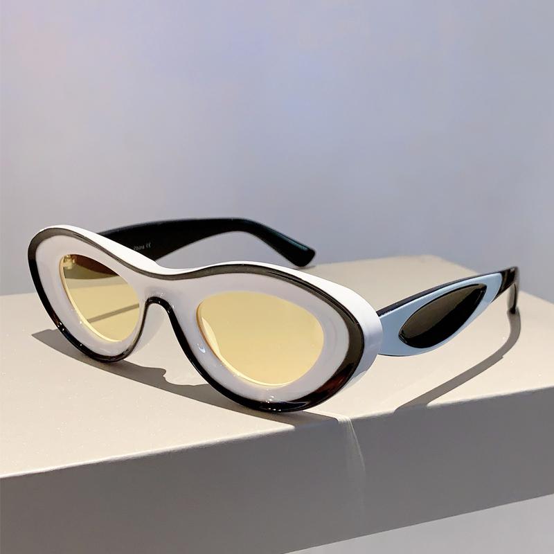 New Oval Sunglasses Women  Stylish Multicolor Outdoor Shades Men Trendy Brand Designer UV400 Protection Beach Eyewear