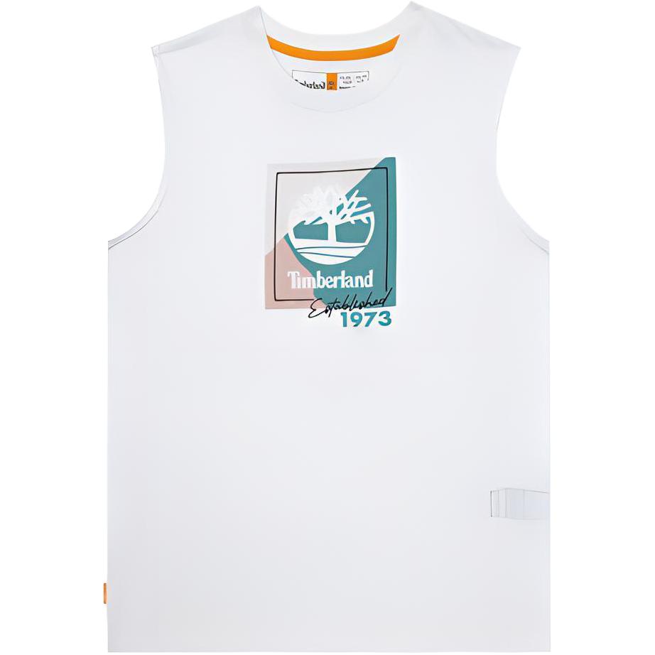 Timberland Est. 1973 Logo Sports Training Sleeveless Vest Women tops White A41Z2-100 S