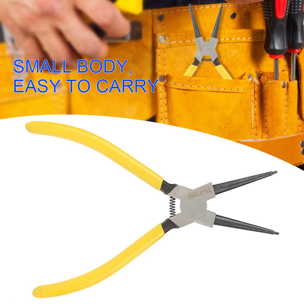 7in Griff Edelstahl Gebogene Sprengringzange Sicherungswerkzeug TU175HS