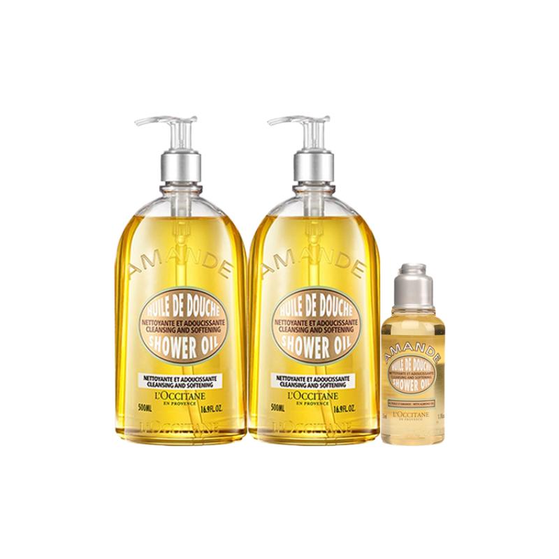L occitane Almond Shower Oil Trio Oils 500ml*2+Same Style 35ml