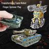 Transforming Tank Robot Fidget Spinner: Rotating Finger Decompression Toy for Kids - Perfect Boy/Girl Gift