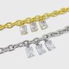Jean Paul Clarisse Square Cubic Charm Chain Bracelet JB-22-043B