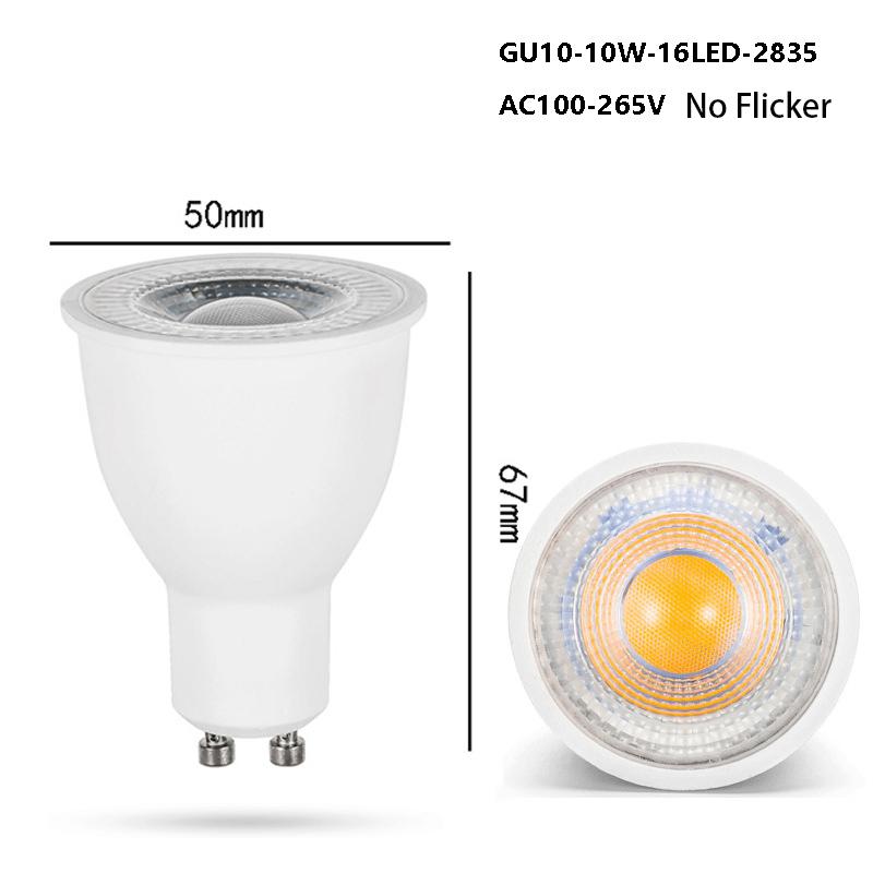GU10 10W 15W High Power LED Spotlight Bulb No Flicker 110V 220V Cold Neutral Warm White Lamps Replace 100W 150W Halogen Lighting