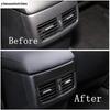 For Mazda 3  - 2025 Rear Armrest Box Anti Kick Air Conditioner Outlet Vent Panel Cover Trim ABS /Stainless Steel Accessories