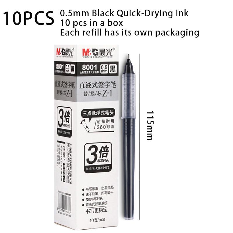 

M&G 10/12/20pcs Gel Pen & Refill Set 0.5mm Black Red Blue Quick-drying Ink Waterproof And Sunproof Ink Office Writing Statione