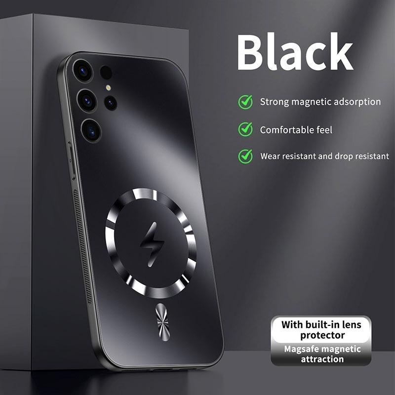 For Samsung Galaxy S26 Plus S26 Ultra Case Integrated magnetic light-absorbing fashion ice image frosted surface shock absorption box