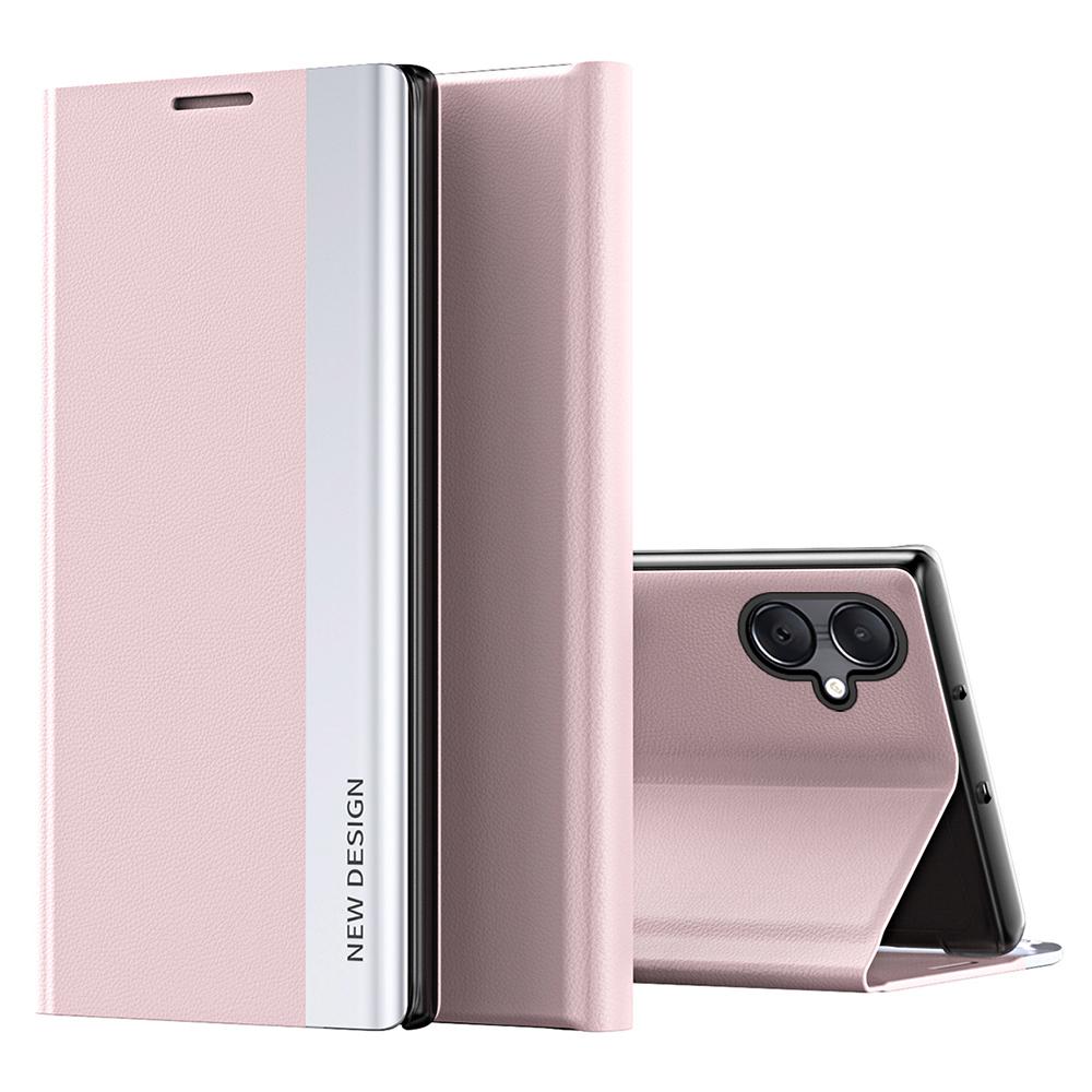 

For Samsung Galaxy A06 4G Case Anti-Drop Leather Phone Cover with Stand Pink