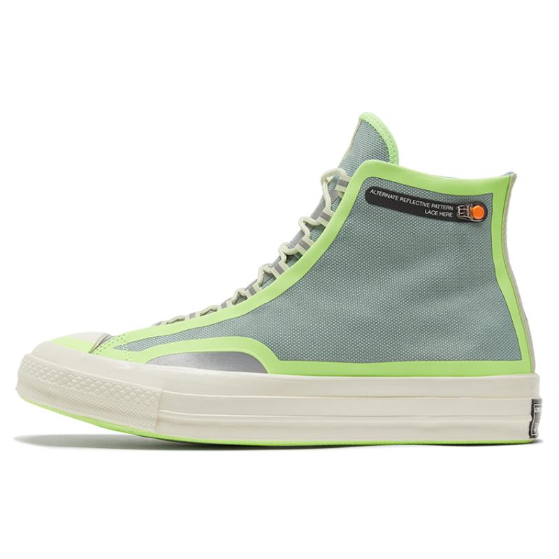 

Converse Chuck Taylor All Star 1970-е годы Лента по шву Круглый носок Шнуровка Высокие парусиновые Унисекс Серый Зеленый 41.5