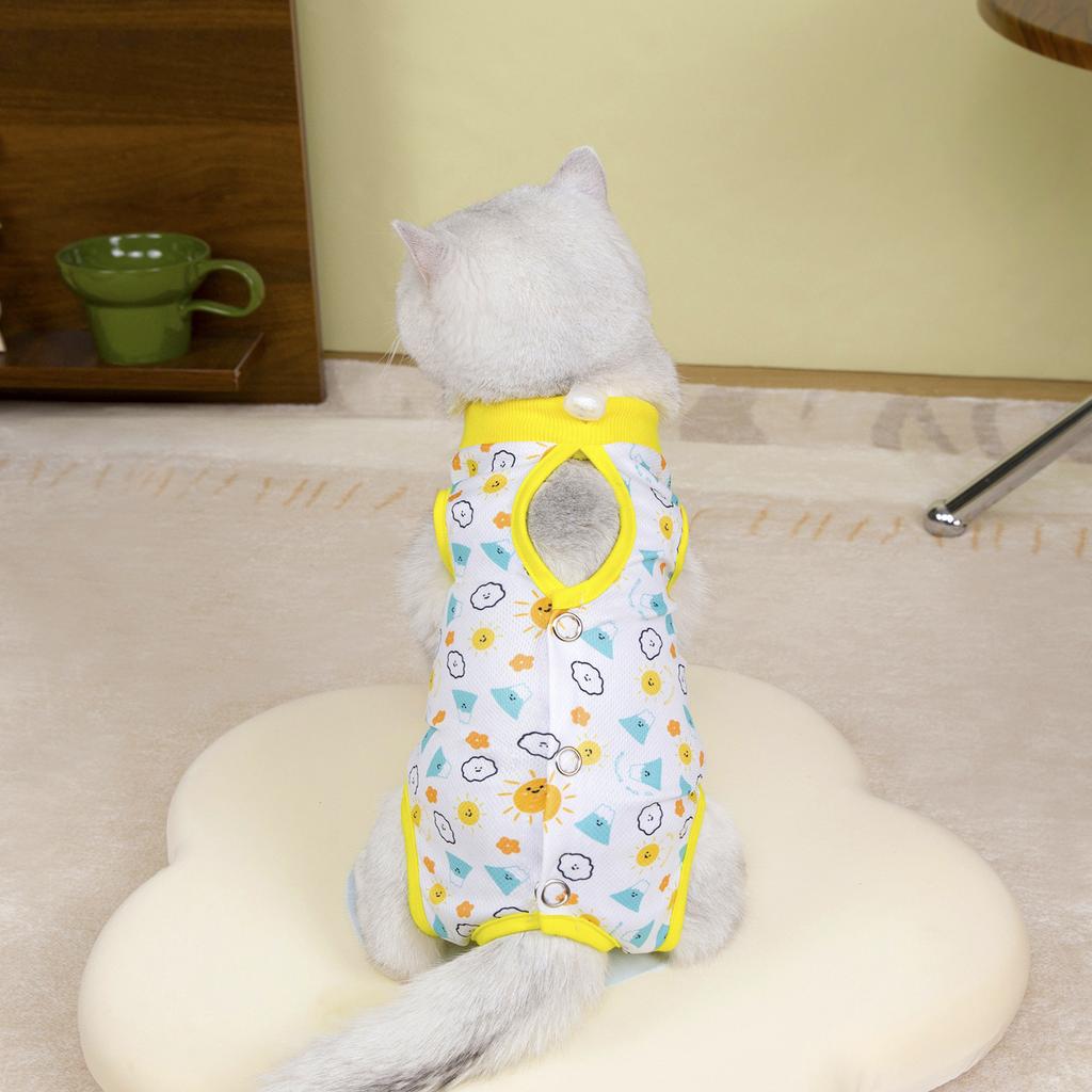 Soft Pet Sterilization Suit for Small Dogs Cats Weaning Suit Anti-licking Recovery Clothes After Surgery Puppy Kitten Care Vest