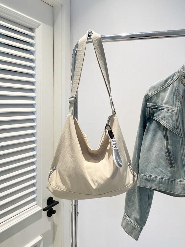 2025 Women's Lightweight Large-Capacity Crossbody Bag - Simple, Fashionable, Solid Color Casual Design