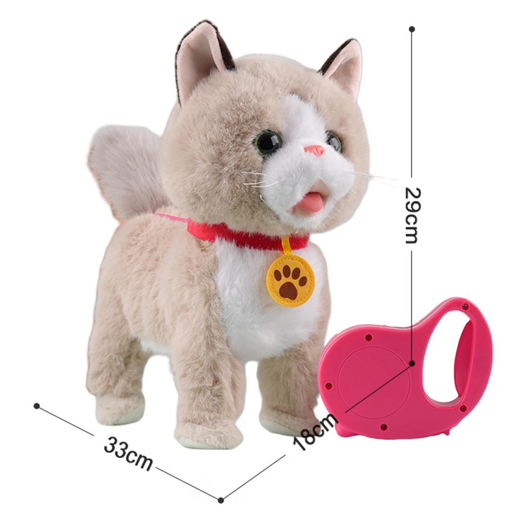 Electronic Interactive Plush Toy with Remote Control Leash Realistic Robot Puppy Toy for Ages 4 Up